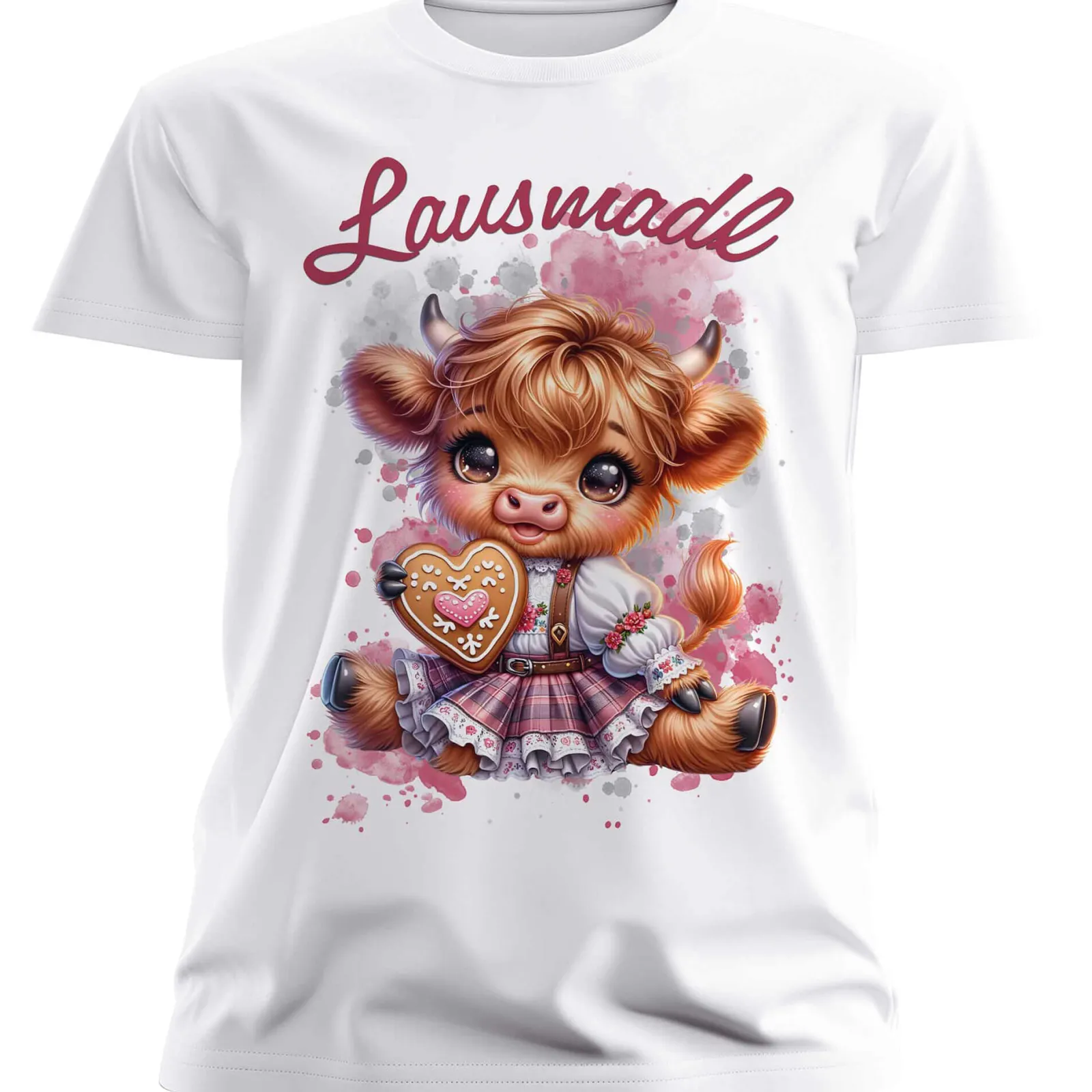 Zillertaler Trachtenwelt Kinder T-Shirt "Lausmadl", Weiß Sale