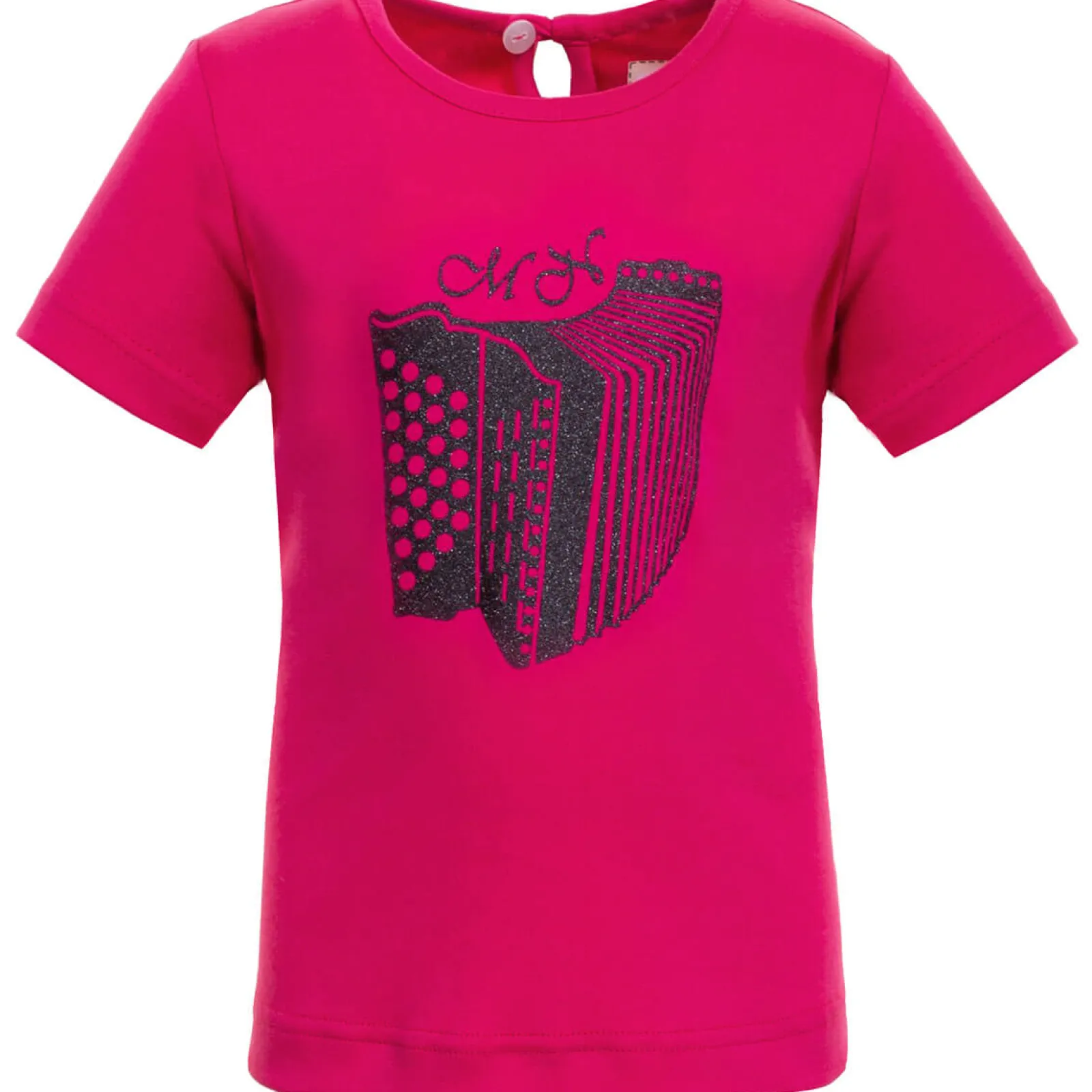 Zillertaler Trachtenwelt Kinder T-Shirt "Melissa Akkordeon Glitzer", Pink Rosa Best Sale