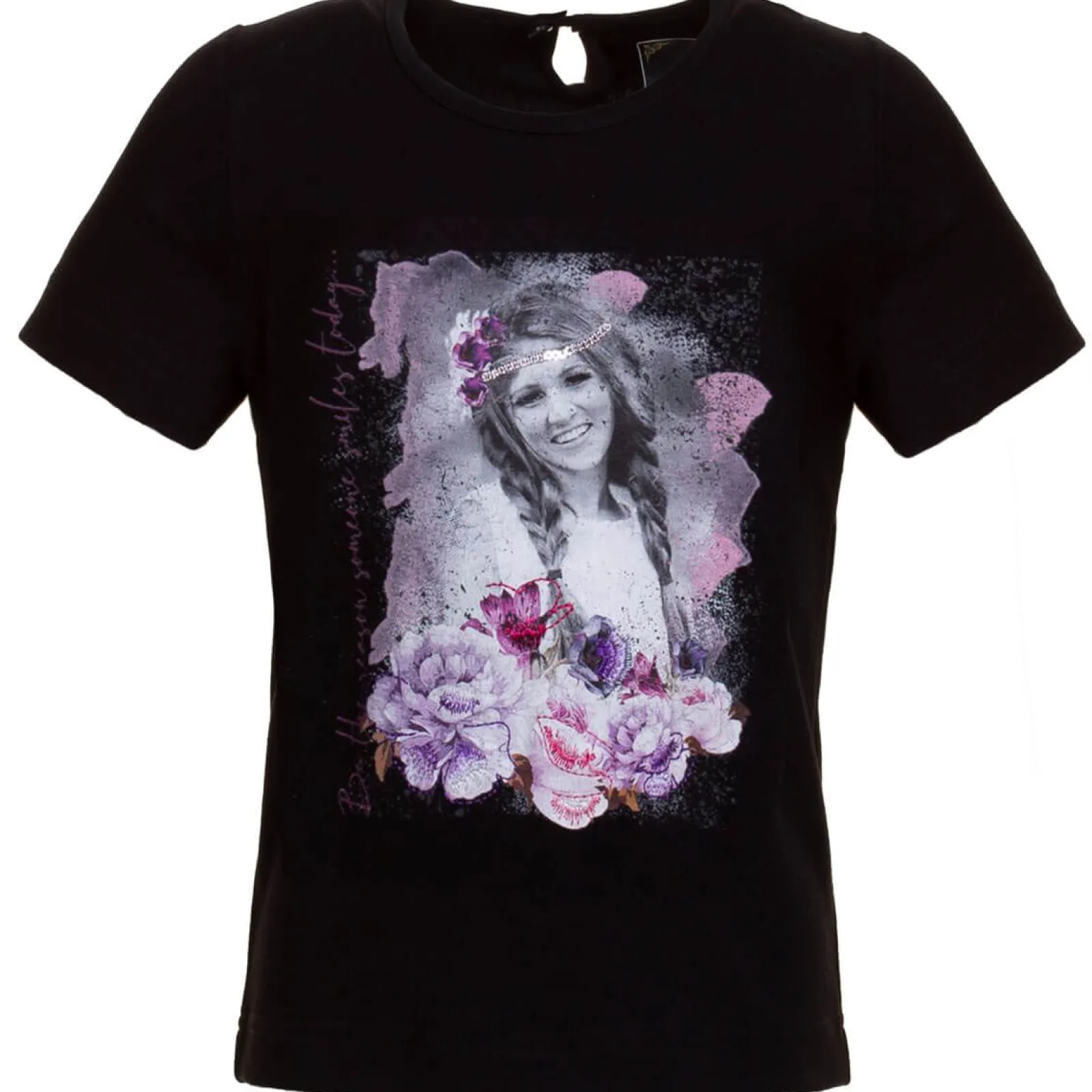 Zillertaler Trachtenwelt Kinder T-Shirt "Melissa", Schwarz Clearance