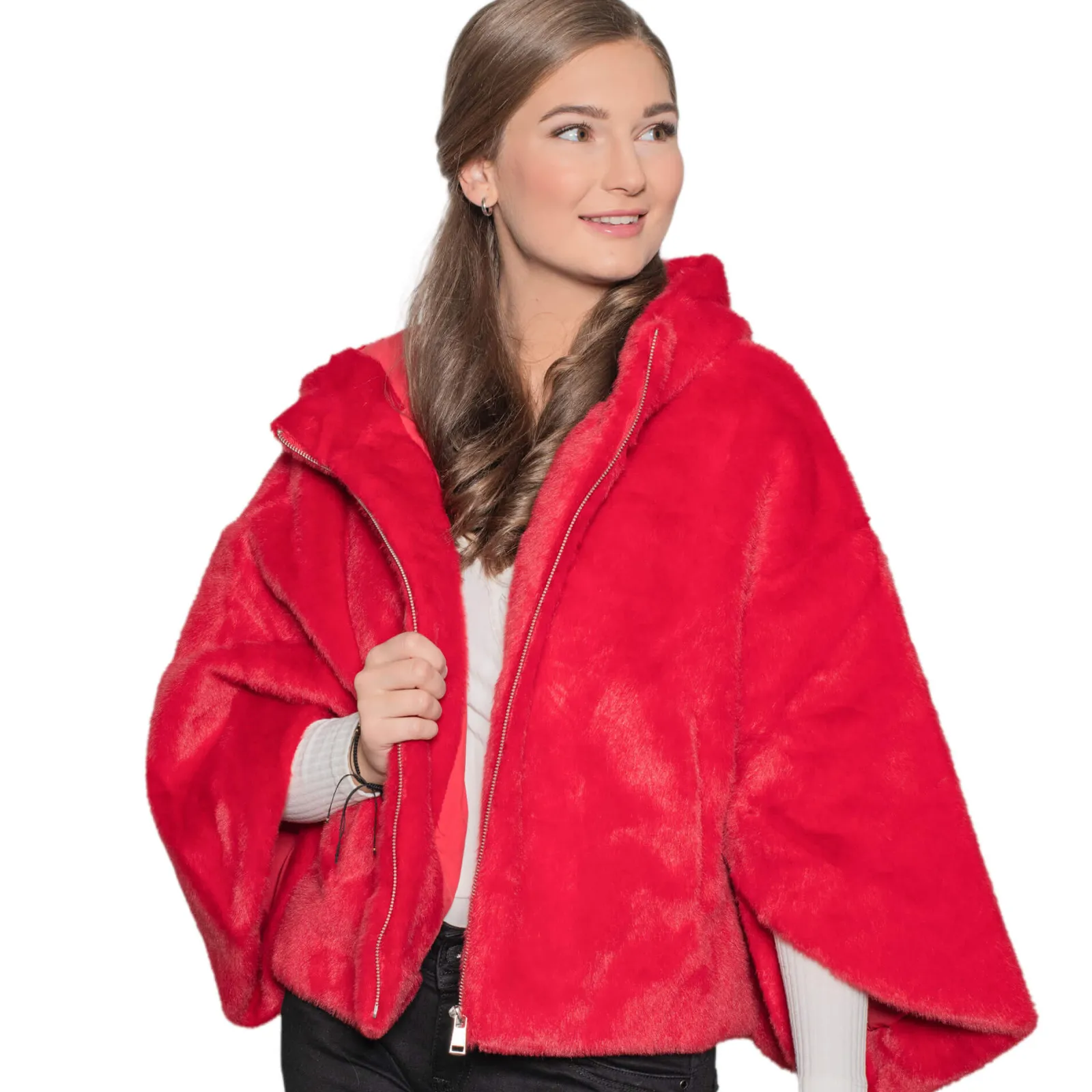 Zillertaler Trachtenwelt Kuscheljacke "Penelope", Rot Hot