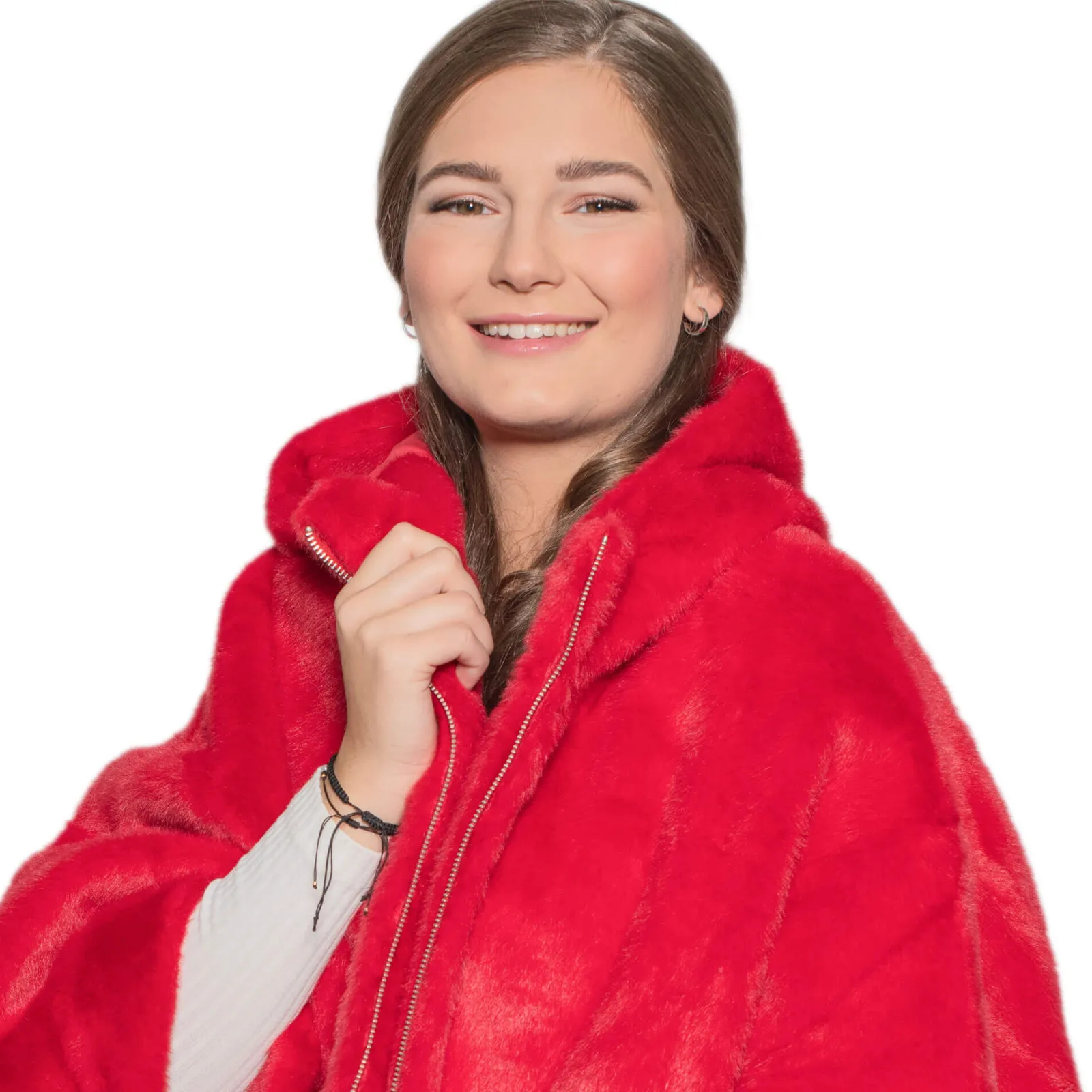 Zillertaler Trachtenwelt Kuscheljacke "Penelope", Rot Hot