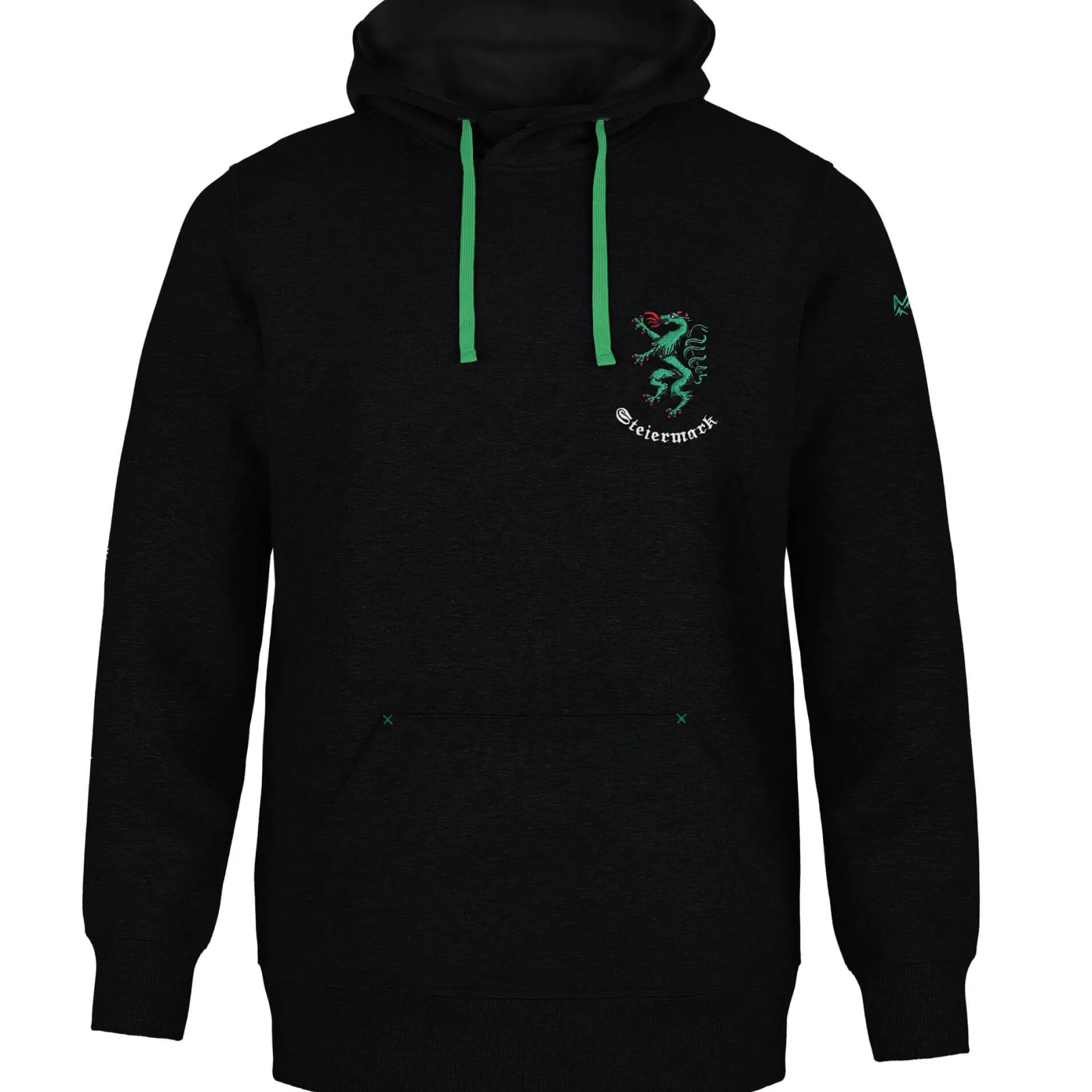 Zillertaler Trachtenwelt Unisex Hoodie "Steiermark", Schwarz Grau Fashion