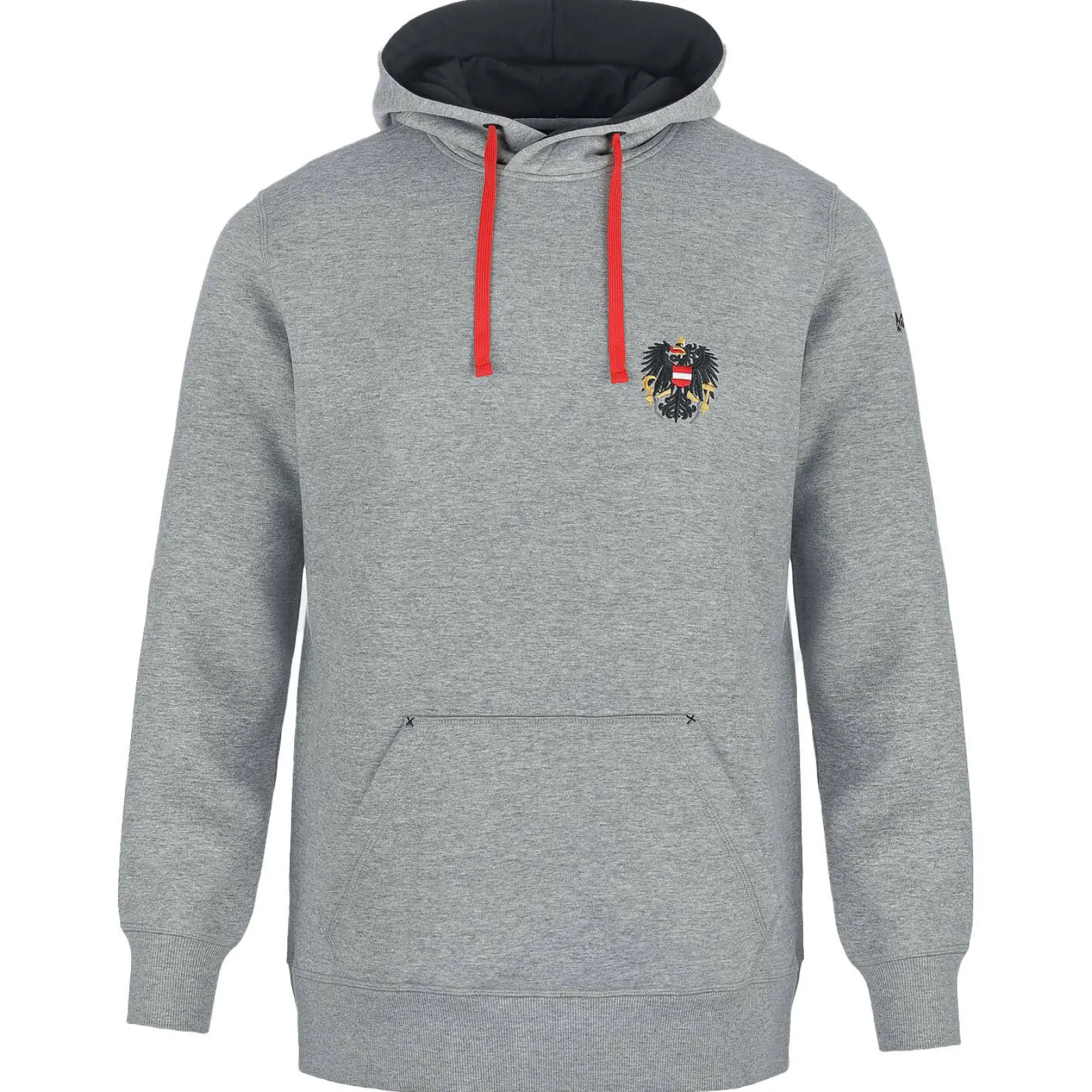 Zillertaler Trachtenwelt Unisex Hoodie "Österreich", Grau Best Sale