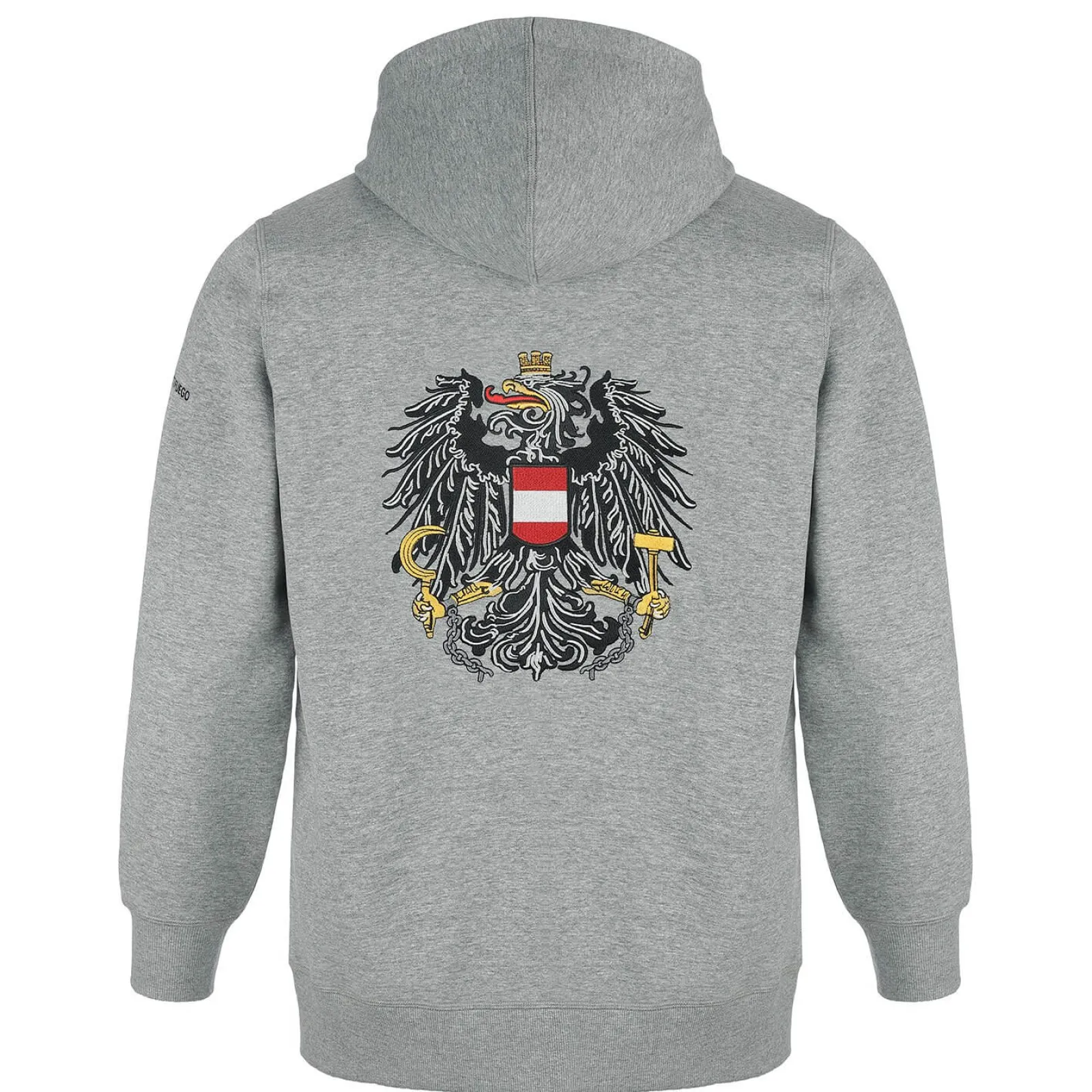 Zillertaler Trachtenwelt Unisex Hoodie "Österreich", Grau Best Sale