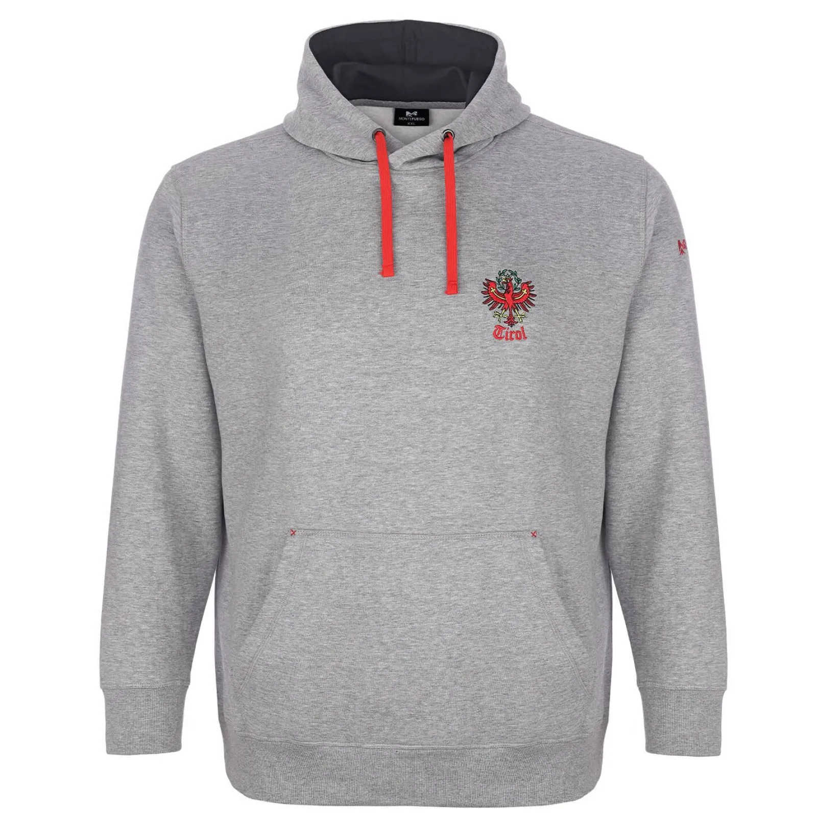 Zillertaler Trachtenwelt Unisex Hoodie "Tirol", Grau Flash Sale